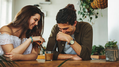 Couple having a coffee
