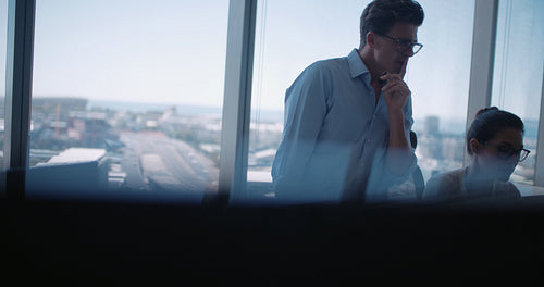 Business colleagues working together