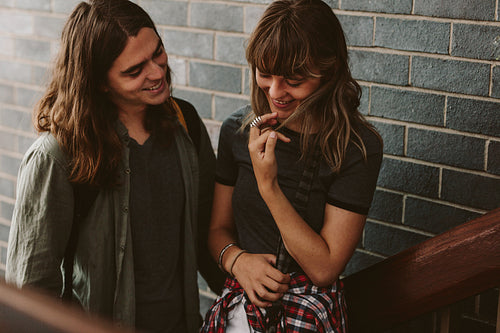 University couple in love