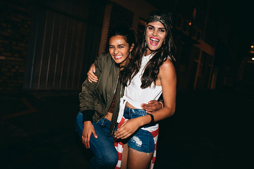 Women enjoying in outdoor party