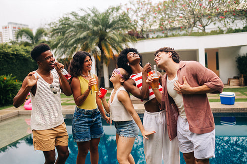 Pool party fun with friends