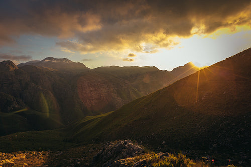 Jonkershoek nature reserve sunset