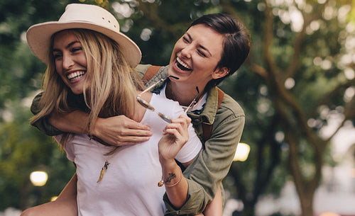 Best friends having great time together