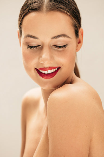 Happy woman with beautiful skin