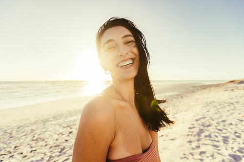 Enjoying the beach by myself