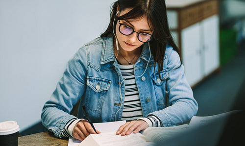 Student preparing for exams