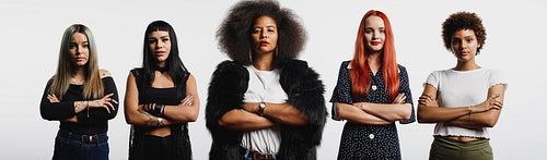 Group of multiethnic women