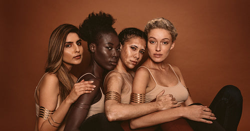 Female models with different skins