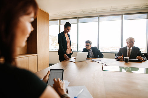 Business meeting in a modern office
