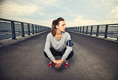 Female Runner Sitting