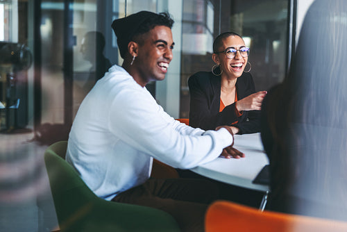 Laughter in the meeting room