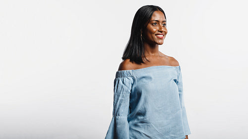 Portrait of smiling young woman
