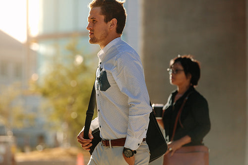 Business people going to office