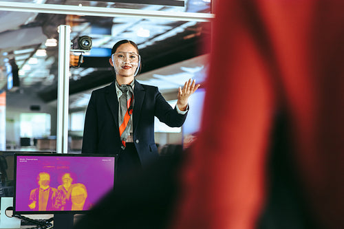 Termparature scans at the airport