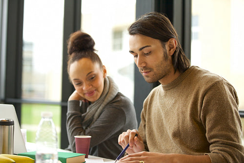 University students preparing for final exams