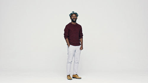 African american man standing with his hand in pocket