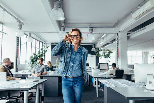 Beautiful businesswoman in modern office