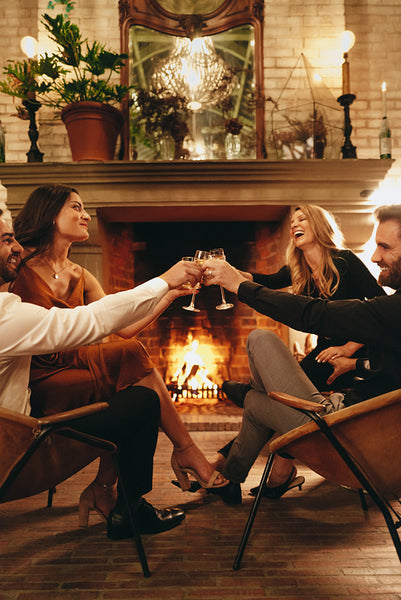 Couples celebrating at a retreat