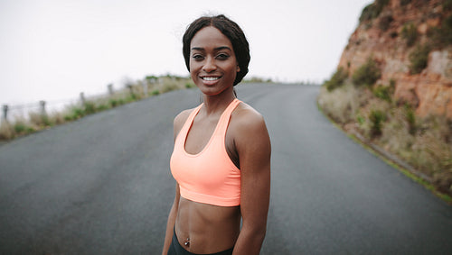 Portrait of a woman runner