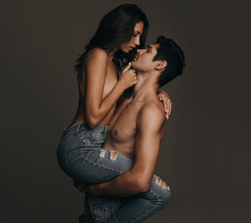 Beautiful passionate lovers