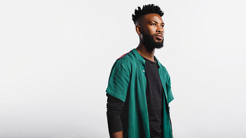 African man with creative hair style