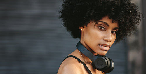 Determined young fitness woman