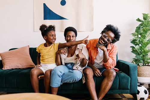 Family time: Enjoying bonding moments at home watching game together