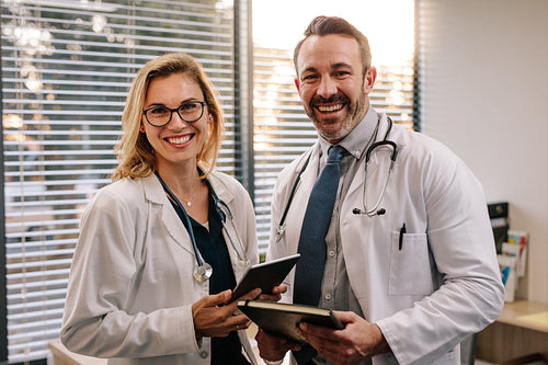 Portrait of two dedicated doctors