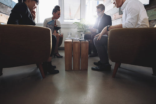 Businesspeople having meeting in office