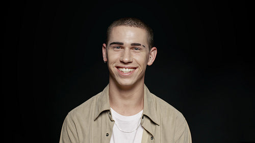 Stylish young man smiling