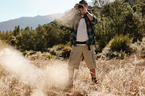 Photographing beautiful nature