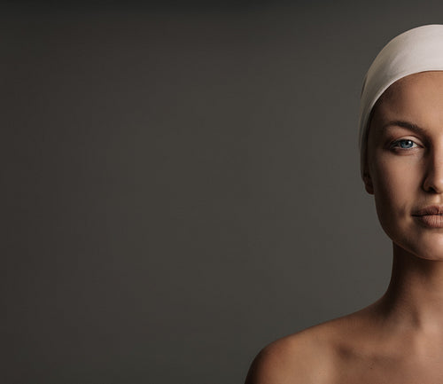 Beautiful young woman with perfect skin