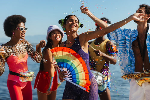 Celebration at the Brazilian carnival