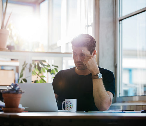 Business man finding the solution 