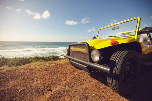 Buggy car in beautiful landscape