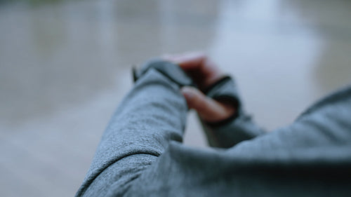 Woman monitoring her fitness progress on smartphone