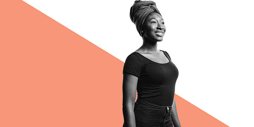 Portrait of an african woman in a headwrap