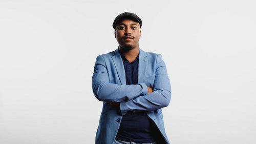 Portrait of man in cap