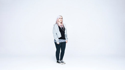 Fashionable woman standing