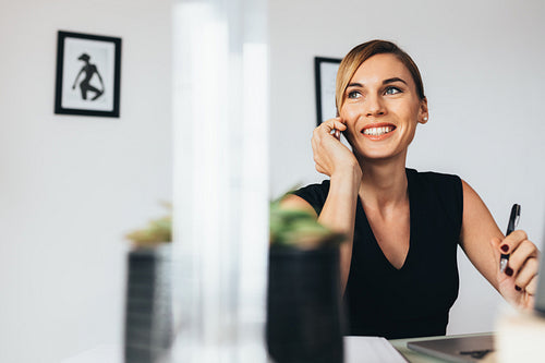 Woman at work in office