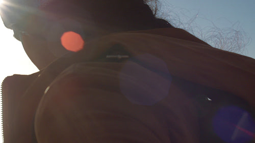 African woman admiring the view