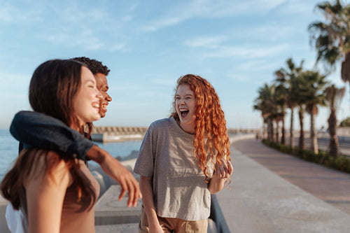 Laughter along the promenade
