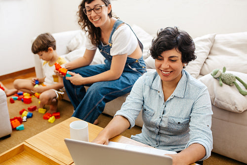 Family life of a lesbian couple