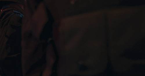 Activists protesting against policemen