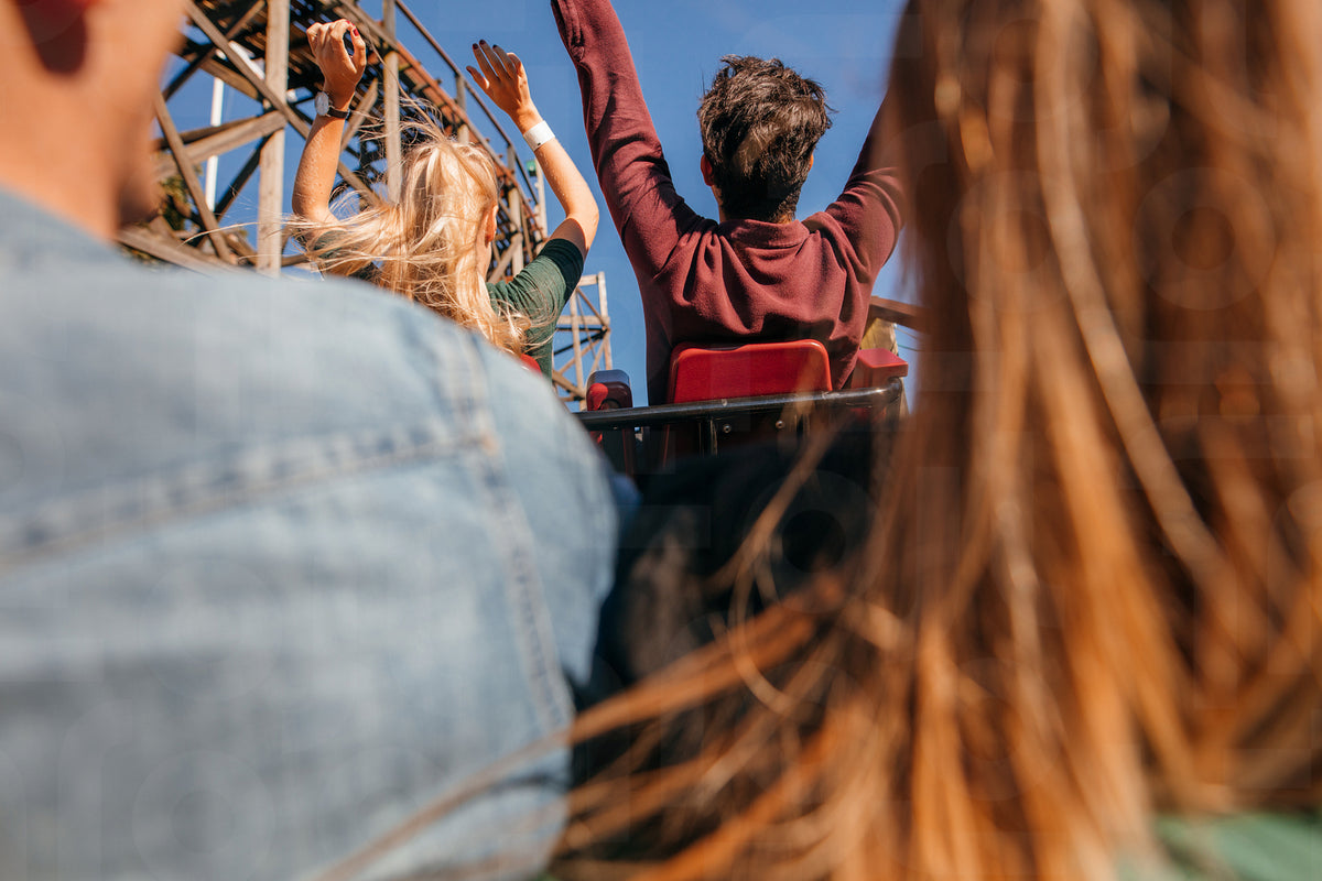 Friends Rollo Coaster Friends on roller coaster ride at amusement park – Jacob Lund ...