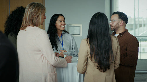 Professionals Networking At An Event