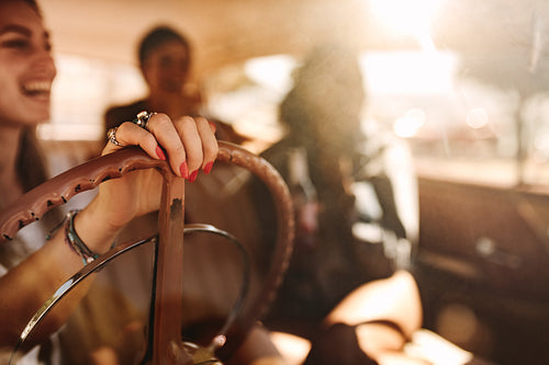 Friends going on a road trip