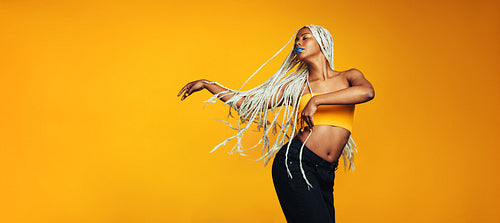 Portrait of woman dancing