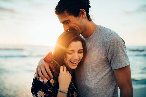 Couple on their first date