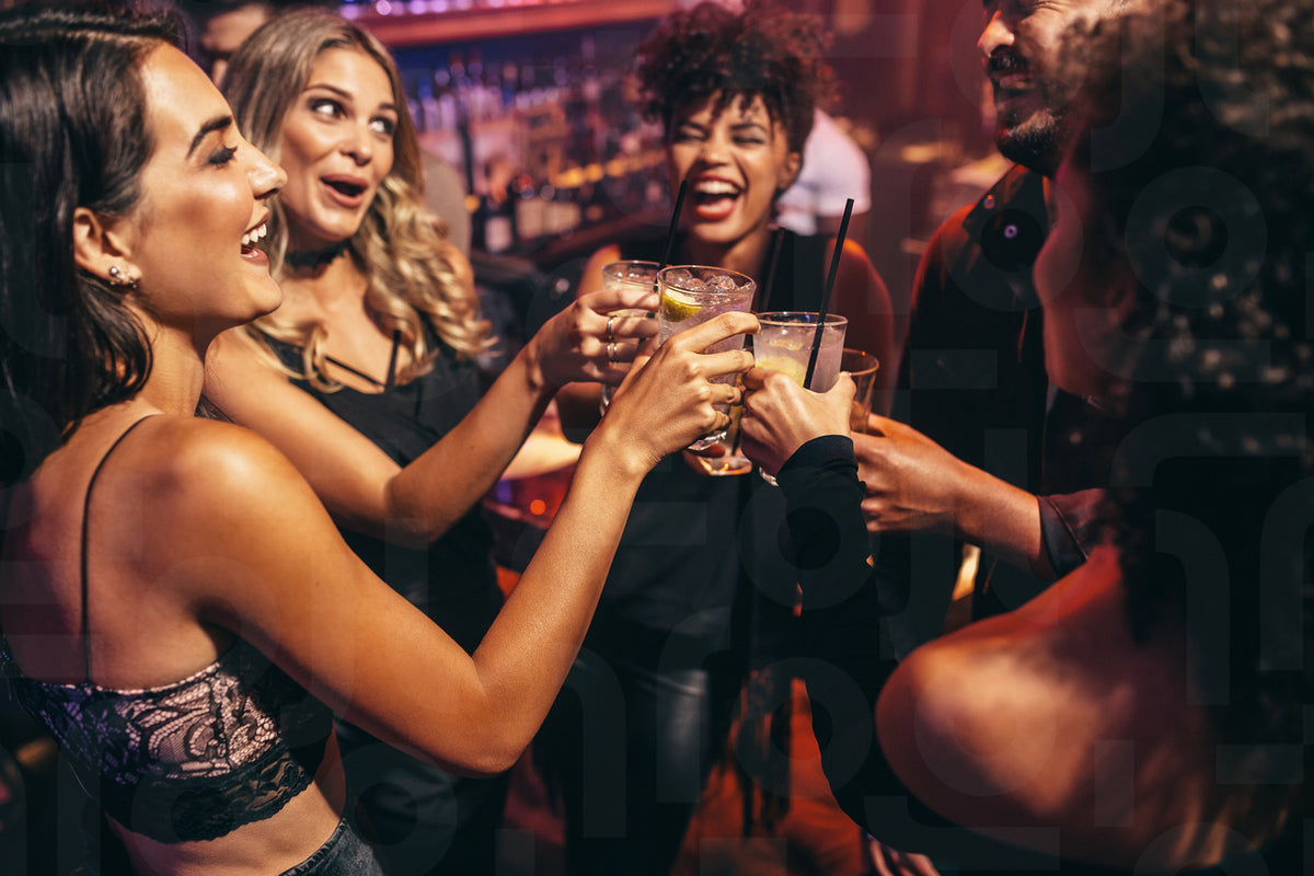 Group of friends partying in a nightclub – Jacob Lund Photography Store ...